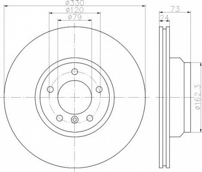 HELLA PAGID 8dd355111941 -  Тормозной диск